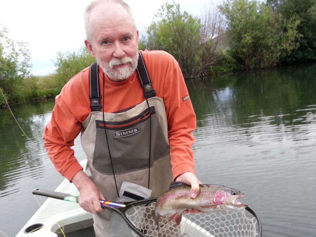 Private waters James budniakiewicz with nice trout sweewatre near gypsum, Colorado