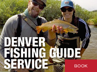 denver fly fishing guide service - female with male guide holding trout